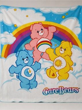 Care Bears Rainbow Fleece Throw Blanket 5x4 2005 Licensed Northwest Company